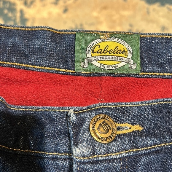 Cabela’s relaxed straight flannel lined jeans 36 x 32 - Picture 2 of 4
